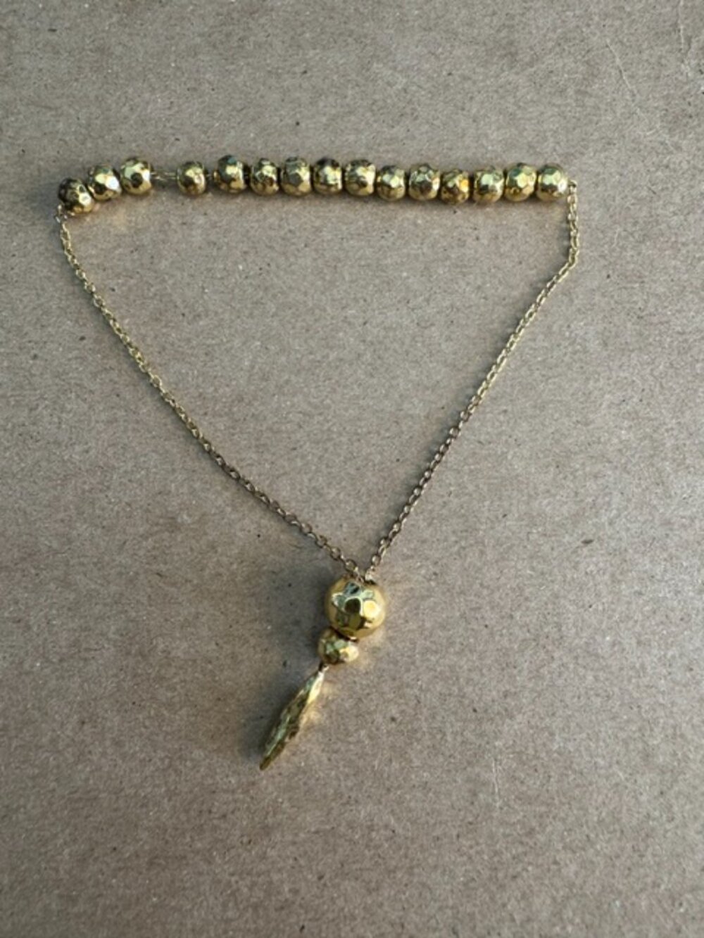 Gorjana Laguna gold beaded adjustable bracelet